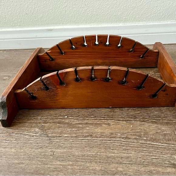 Rustic Brown Wooden Wall Shelf - Picture 5 of 11